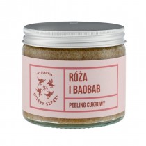 Mydlarnia Cztery Szpaki Peeling do ciała Róża i Baobab 250ml