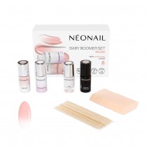 NeoNail Baby Boomer Nude baza do paznokci 7,2ml + lakier Biay 6,5ml + top 7,2ml + patyczki 10szt + gbeczki do ombre 8szt