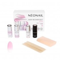 NeoNail Baby Boomer Rose baza do paznokci 7,2ml + lakier Biay 6,5ml + top 7,2ml + patyczki 10szt + gbeczki do ombre 8szt