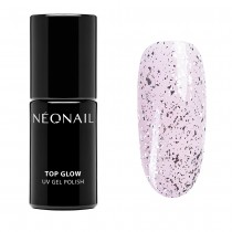 NeoNail UV Gel Polish Top Glow lakier hybrydowy 8806 Silver Flakes 7,2ml