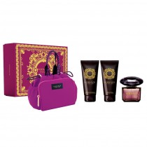 Versace Crystal Noir Woda toaletowa 90ml spray + Balsam do ciaa 100ml + el pod prysznic 100ml + Kosmetyczka