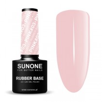 Sunone UV/LED Gel Polish Color Rubber Base lakier hybrydowy Pink 03 5ml