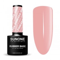 Sunone UV/LED Gel Polish Color Rubber Base lakier hybrydowy Pink 04 5ml