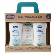 Chicco Baby Moments pyn do kpieli 200ml + szampon 200ml + krem 100ml