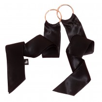 So Divine Luxury Silk Restraints jedwabiste wstążki do wiązania Black 2szt