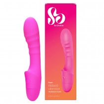 So Divine Pash Ribbed Vibrator prążkowany wibrator punktu G Różowy