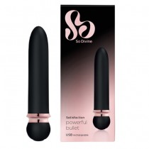So Divine Satisfaction Rechargeable Vibrating Bullet wibrator Black