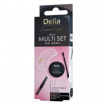 Delia Brow Multi do brwi pomada do brwi 1.1 4g + pseta + szczoteczka do brwi + aplikator 2szt