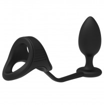 Dream Toys RamRod Cockstrap with Anal Plug korek analny z piercieniem erekcyjnym