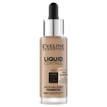 Eveline Liquid Control HD podkad do twarzy z dropperem 060 Sunny Beige 32ml