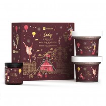 Hiskin Lady peeling do ciala 200ml + sl do kpieli 200ml + wieca sojowa 100ml