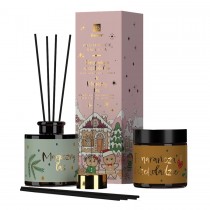 Hiskin Pachnce wita dyfuzor zapachowy Pomaracza z Cynamonem 80ml + naturalna wieca sojowa Magiczny Las 100ml