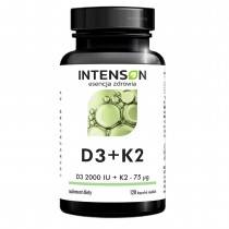 Intenson D3 + K2 suplement diety 120 kapsuek