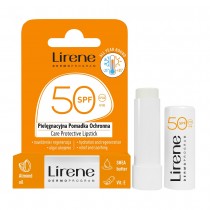 Lirene Care Protective Lipstick pomadka ochronna Almond Oil SPF50 4,6g