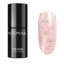 Neonail Top Glow Rose Gold Flakes top hybrydowy 7,2ml