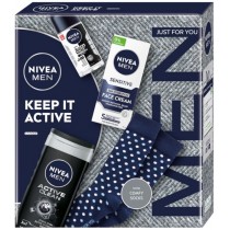 Nivea Keep It Active krem uniwersalny 30ml + antyperspirant 150ml spray + el pod prysznic 250ml