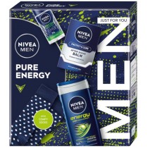 Nivea Pure Energy antyperspirant 150ml spray + el pod prysznic 250ml + balsam do ciaa 250ml