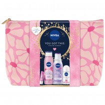 Nivea You got This Rose antyperspirant 50ml + el pod prysznic 250ml + pomadka do ust + oczyszczajca pianka do twarzy 150ml