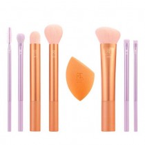 Real Techniques Level Up Brush and Sponge zestaw pdzli do makijau 7szt + gbka do makijau
