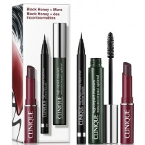 Clinique Black przeroczysta szminka Czarny Mid 1,2g + pogrubijakcy tusz do rzs Black 7ml + eyeliner w pynie Black 0,34g