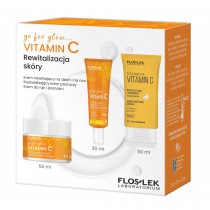 Floslek Go For Glow Vitamin C krem nawilajcy na dzie i na noc 50ml + rozwietlajcy krem pod oczy 30ml + krem do rk 50ml