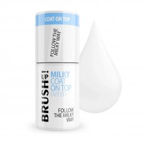 Brushup Milky Coat On Top UV/LED mleczny top hybrydowy Follow The Milky Way 5g