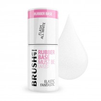 Brushup Rubber Base Must Be UV/LED baza hybrydowa do paznokci Elastic Fantastic Flash All White 5g