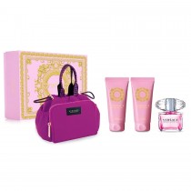 Versace Bright Crystal Woda toaletowa 90ml spray + Żel pod prysznic 100ml + Balsam do ciała 100ml + Torba
