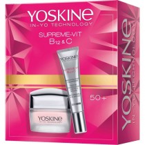 Yoskine Supreme-Vit B12&C nawilajcy krem przeciwzmarszczkowy 50+ 50ml + przeciwzmarszczkowy krem pod oczy 15ml