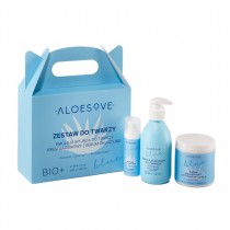 Aloesove Blue emulsja myjąca do twarzy 190ml + serum okluzyjne do twarzy 30ml + krem barierowy do twarzy i ciała 250ml