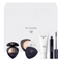 Dr. Hauschka Every Day Beauty paleta cieni 5,3g + podkad 30ml + puder sypki Transparentny 12g + tusz Czarny 6ml