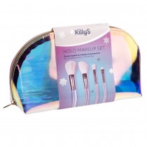 KillyS Holo zestaw pdzli do makijau 4szt + kosmetyczka