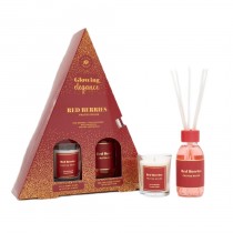 La Casa De Los Aromas patyczki zapachowe Czerwone Owoce 95ml + wieca zapachowa Czerwone Owoce 120g