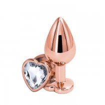 Nsnovelties Rear Assets Anal Butt Plug korek analny w ksztacie serca Rode Gold Medium