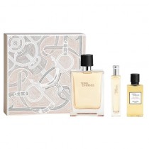 Hermes Terre d`Hermes Woda toaletowa 100ml spray + Woda toaletowa 15ml spray + el pod prysznic 40ml