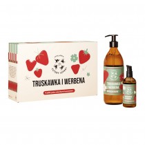 Mydlarnia Cztery Szpaki Truskawka i Werbena olejek do masau 100ml + mydo w pynie 500ml