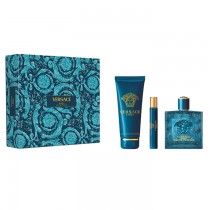 Versace Eros Pour Homme Woda perfumowana 100ml spray + el pod prysznic 150ml + Woda perfumowana 10ml spray