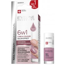 Eveline Nail Therapy 6w1 Care & Colour skoncentrowana odywka do paznokci Dusty Pink 5ml