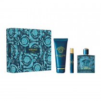 Versace Eros Woda toaletowa 100ml spray + Woda toaletowa 10ml spray + Żel pod prysznic 150ml