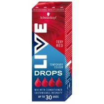 Schwarzkopf Live Drops zmywalna farba do wosw Fiery Red 30ml
