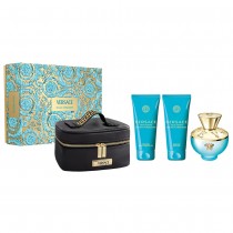 Versace Dylan Turquoise Pour Femme Woda toaletowa 100ml spray + el pod prysznic 100ml + el pod prycznic 100ml + Kosmetyczka