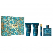 Versace Eros Woda perfumowana 100ml spray + Balsam po goleniu 75ml + el pod prysznic 75ml + Woda perfumowana 10ml spray