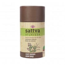 Sattva Natural Herbal Dye for Hair naturalna zioowa farba do wosw Light Brown 150g