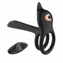 B Series Magic Double Vibrating Ring wibrujcy piercie na penisa z pilotem