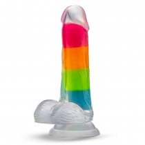 Blush Neo Elite Rainbow Rave dildo wiecce w ciemnoci 16,5cm