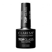 Claresa Top Glass UV/LED top hybrydowy do paznokci No Wipe 5g