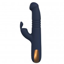 Dream Toys Goddess Phaedra wibrator ze stymulacj echtaczki posuwisto-zwrotny Granatowy