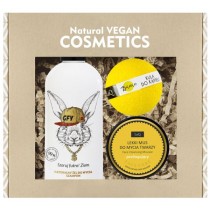 LaQ Music Krlik szampon i el do mycia 300ml + mus do mycia twarzy peelingujcy 70g + kula do kpieli Banan 120g