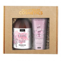 LaQ Piwonia el pod prysznic 500ml + balsam w tubie 200ml