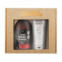 LaQ Zapach Seksu i Biznesu Czarny Mat el pod prysznic 500ml + balsam w tubie 200ml